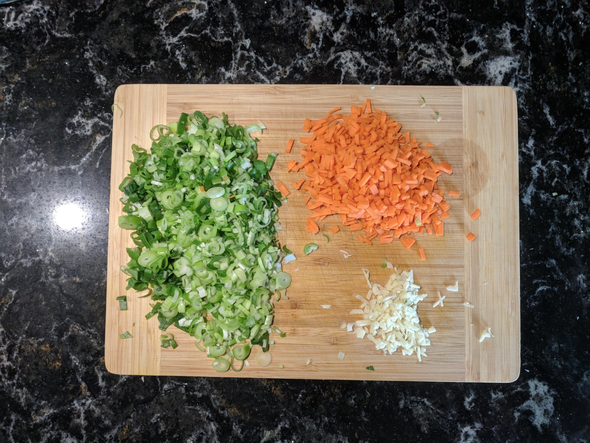 Minced vegetables