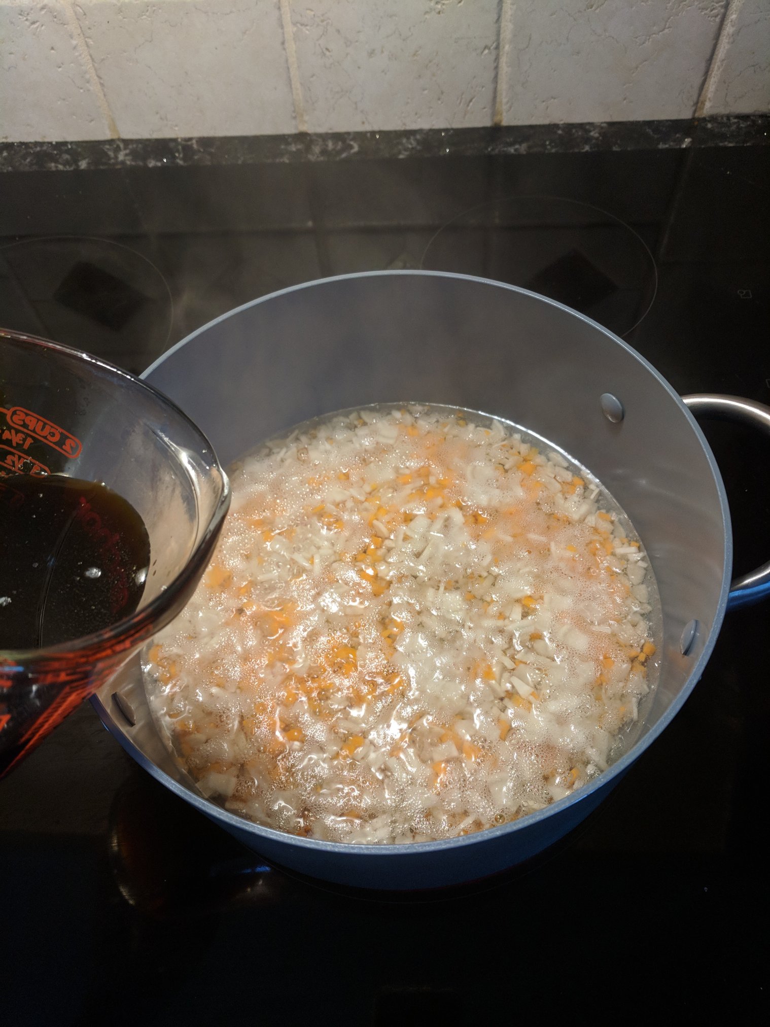 Adding in sauce